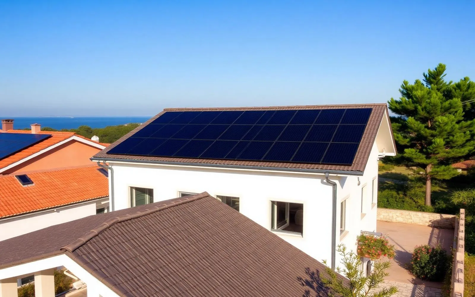 Solarni paneli na krovu objekta