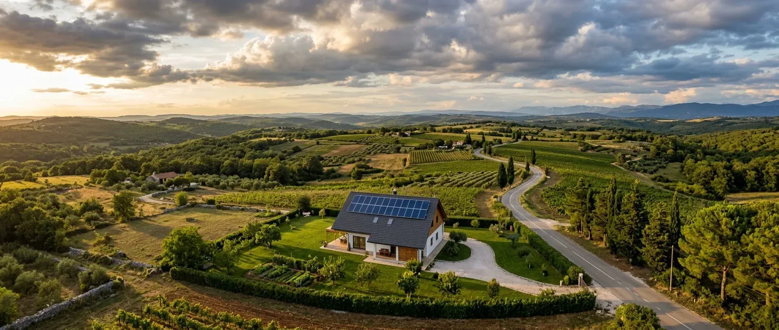 Solarna elektrana na krovu obiteljske kuće, izvedba PIN 4U, Zagreb